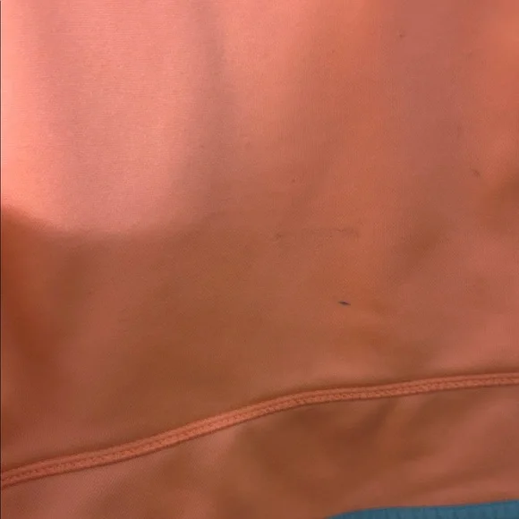 Danskin Now Vibrant Orange Hoodie with Gray Trim Large. 12/14 some wear - Picture 8 of 14